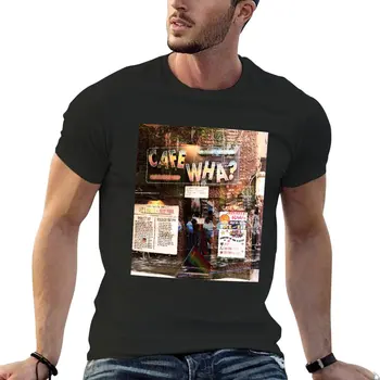 Cafe Wha, Ню Йорк, Ню Йорк Тениска летни дрехи С къс ръкав тениски големи размери Тениска за момче тениска за мъже памук
