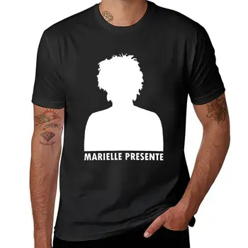 Новият силует Мариел Франко (Marielle Presente) - бяла тениска с къс ръкав, празни тениски, мъжки тренировочная риза