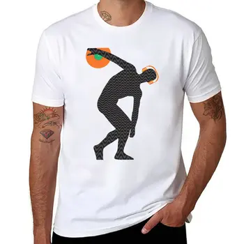 Нов Vinylbolus - Тениска Music Man с винил диск, графична тениска, тениска възвишеното, тениски slim fit за мъже