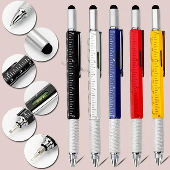 Ръчна Отвертка 7 В1, Химикалка Химикалка, Многофункционален Инструмент за измерване, Технически Състав, Отвертка, Писалка за сензорен екран, Нивото на духа