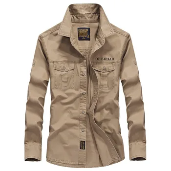 S-6XL! 2023 Есенни Нови Мъжки якета С дълги ръкави, по-Голямата Свободна в памучна риза в стил Милитари Палто, Работно облекло, Университетската яке