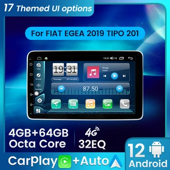 9-ИНЧОВ Carplay Auto Android 12 Автомобилен Радиоприемник за FIAT EGEA 2019 TIPO 201 Мултимедиен Плейър GPS Навигация, WIFI 4G 2din Главното Устройство