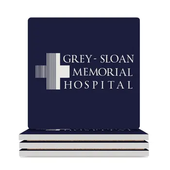 Керамични подложки Grey-Слоун Memorial Hospital (квадратни), оригиналната грифельная дъска за напитки, эстетичные поставки за саксии кафе