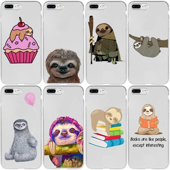 Ленивец, сладки животни, калъф за iPhone 15 14 Pro Max 13 12 11 Mini X XR XS 7 8 6S Plus SE