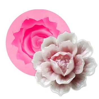 3D Цвете във формата на рози Силиконова форма за миещ тортата с фондан, Cupcake, желе, Бонбони, Шоколад за декорация, форми за печене е по-Евтино
