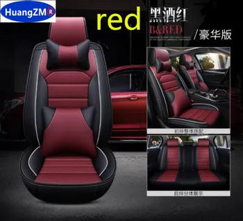 Висококачествени универсални калъфи за столчета за автомобил от изкуствена кожа Audi a3 a4 b8 b6 a5 a6 q7 бежов, червен, черен цвят, водоустойчив, мек автостайлинг
