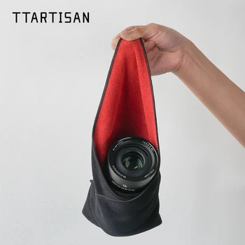 Защитно фолио за камерата TTartisan Предотвратява появата на драскотини, с-куки, Класически Черен и червен квадрат 35x35 см за фотоапарати лещи