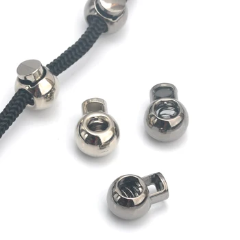 30 бр./лот големи кръгли тапи от метална сплав, переключающие брави за кабел 6 mm, заключване на съвсем малък с един дупка, ударни кабел черен на цвят STP-023