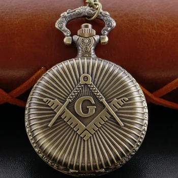Нови бронзови масонские унисекс Модни римски цифрови кварцови часовници джобни в стил steampunk, дамско колие, окачване е с верига, подарък
