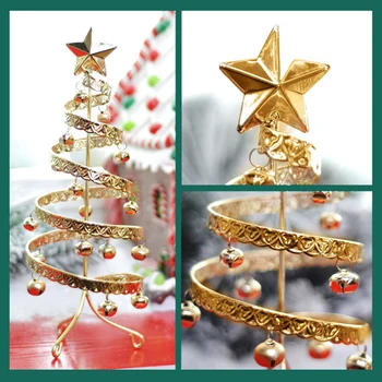 Коледно Дърво, за Ръчна Работа с Камбана Декор Мини Коледно Дърво Украшение Антикорозионна Фестивал Тема най-Добрият Коледен Подарък за Приятели