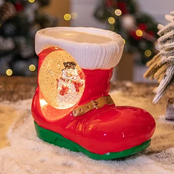 Оригиналност на Музикалното ковчег Кристална топка Зимни обувки Коледна украса на Подарък