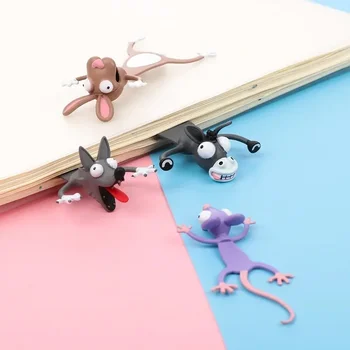 3D Стерео отметки Оригинален сладък котка Материал PVC Творчески книгата маркери в стил анимационни животни Подаръци за студенти Ученически пособия