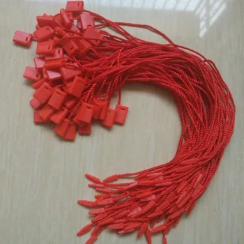 1000 бр./лот, хартиени етикети 18 см, червени кабели за облекло, конци за закачалки за дрехи, за рокли/с