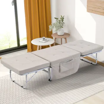 Разтегателен диван-легло с 6-позиционна сгъваща се облегалка, складное стол с тапицирана седалка, стол за почивка