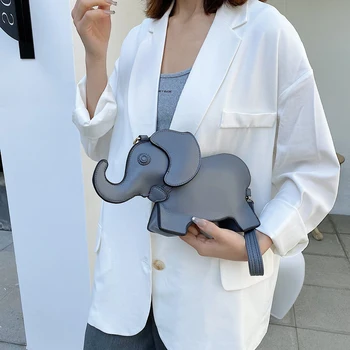 Креативната женска чанта-месинджър, темпераментна слон, обикновен класически чанта-wristlets за телефон, ключове, чанти за пазаруване