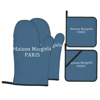 Mm6 кухненски ръкавици Margielas и Прихваткодержатели Комплекти от по 4 парчета за Печене, Готвене Нескользящие Топлоустойчиви Кухненски Ръкавици За Барбекю, кухненски ръкавици