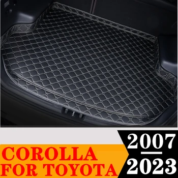 Sinjayer Подложка За Багажника на Автомобила-Водоустойчив АВТОМАТИЧНО Задния Багажник на Килими С Висока Странична Товарен Килим Пътека Подложка е Подходяща За Toyota Corolla 2007 2008-2023