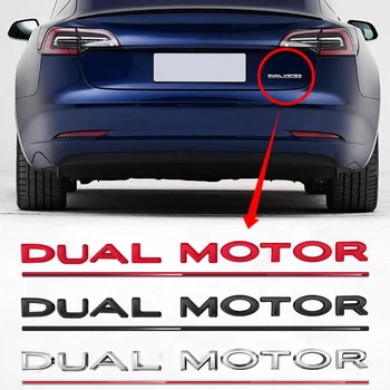 Двухмоторные Подчертани букви за Tesla Model Y 3 X S За стайлинг на автомобили високо-производителни автомобили Крило на багажника, предния Капак, Емблема, Икона, Стикер