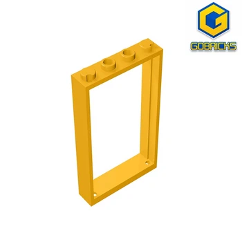 Gobricks GDS-874 Вратата, Рамката на 1 x 4 x 6 с 2 дупки е съвместима с 60596 30179 За изграждане на строителни блокове и технически играчки