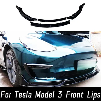 За Tesla Model 3 2019 2020 2021 2022 Сплитер на предната броня на автомобила Fast Style, спойлер за устни, спойлер за брадичката, бодикит, защитно защита дифузьор