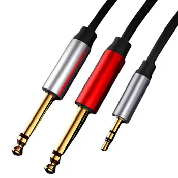 3,5 мм стерео-двоен кабел с оборот от 6,5 Лесен за употреба аудио кабел за мобилен телефон, компютър, слушалки и друго оборудване