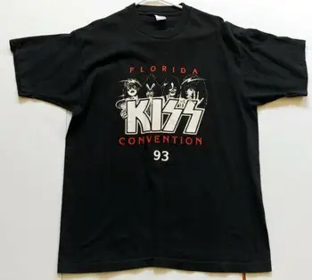 Реколта мъжка тениска от 100% памук 90-те KISS Band 1993 Concert Tour S-5XL 101340