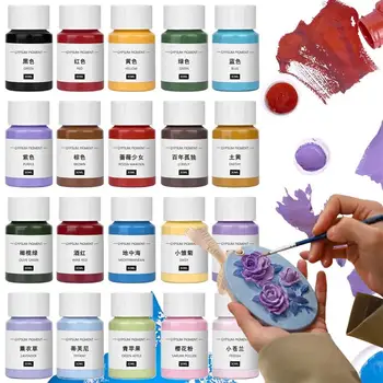 30 мл / флакон Акрилна боя Пигмент за оцветяване на гипс Ръчно изработени, кукла за производство на графити, оцветяване пигмент Macaron Моранди Color