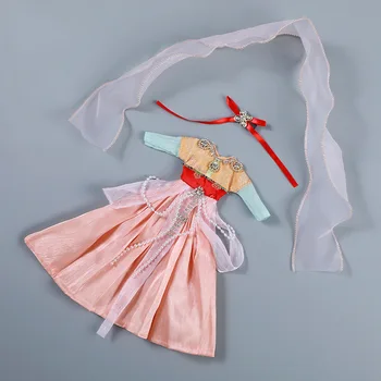 Модерен комплект дрехи за кукли BJD в китайски стил 30 см, 1/6 Аксесоари за дрехи Bjd за дрехи за Барби Ob11, 12-инчов куклено рокля, играчки за момичета