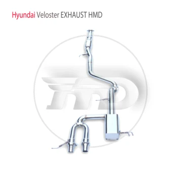 Изпълнението на изпускателната система от неръждаема стомана HMD Catback подходящ за автомобилен вентил Hyundai Veloster 1.6, шалче