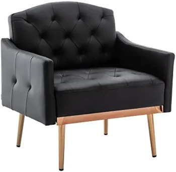 Стол-акцент от изкуствена кожа с подлакътници за дневна, модерно одноместное стол-диван от дрямка