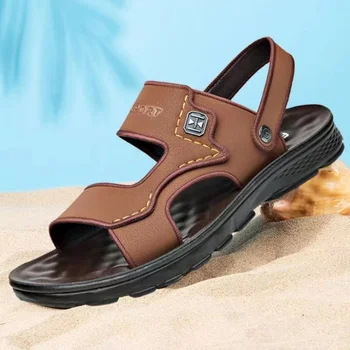 Нови летни мъжки сандали, ежедневни плажната обувки, мъжки сандали с отворени пръсти