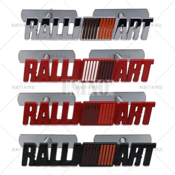 Автомобилен стайлинг 3D Метална емблема от хромоцинкового сплав, етикет в предната решетка на колата стикер за Mitsubishi Ralliart Ralli Art