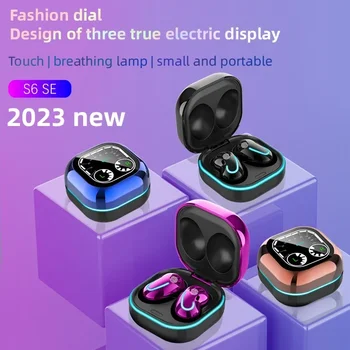 2023 S6 SE Tws Безжични слушалки, съвместими с Bluetooth, ушите с шумопотискане, спортни мини-втулки за Galaxy