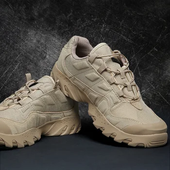 Градинска водоустойчива дишаща тактически обувки, мъжки туристически армейските обувки, обувки за тренировки в пустинята, мини треккинговые обувки