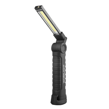 Многофункционална сгъваема работна лампа LED COB, сгъваема работна лампа с магнит, USB зареждане, къмпинг, открит фенерче