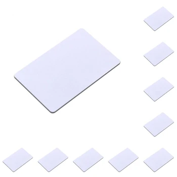 10 Броя безконтактни смарт-бели карти IC 1356 Mhz, считываемых RFID-карти, висока честота на етикети контрол на достъпа до домашния офис