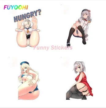 Етикети FUYOOHI Play за гладните късокосмести секси момичета, мультяшные стикери за автомобил, индивидуална украса за прозорци, защитена от надраскване.
