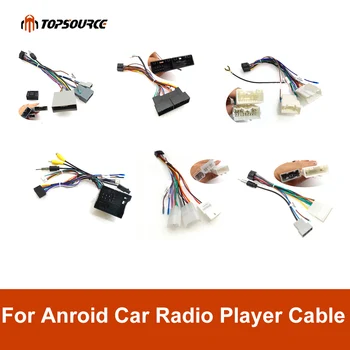 Авто Android-радио TOPSOURCE 2 Din с 16-пинов кабел за ISO Nissan, Volkswagen, Toyota и Hyundai Kia Ford