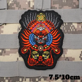 Тотем на Лъв, военно-тактически ленти с бродерия, нарукавная превръзка, икона на раницата с цип кука за дрехи