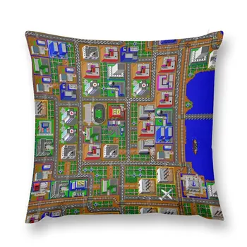 SimCity 1 Без лого Sim City Zoom - HD Калъфка за възглавница, една калъфка за възглавница, луксозни декоративни възглавници за диван луксозен