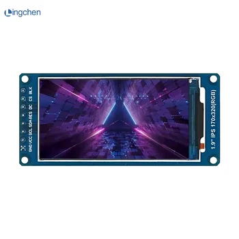 1бр Нов 1.9-инчов IPS полноугольный TFT-дисплей с LCD екран и цветен дисплейный модул SPI сериен порт с висока разделителна способност 170x320