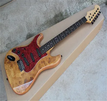 Електрическа китара ST Strat Red, изработена по поръчка, с 3 звукоснимателями sss, Китара за лява ръка