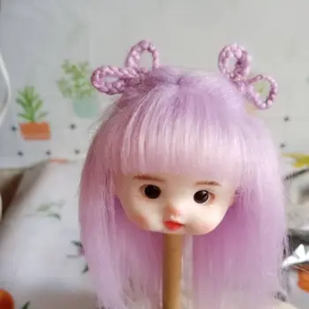 Куклен перука, изработени ръчно, за 1/6 1/8 кукли Bjd Ob11, че симулира вълна перука, играчки за момичета 