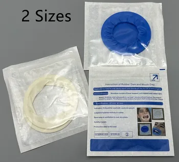 1 бр. Стоматологичен еднократна гума стерилна отваряне на устата, Удължител на устната кухина, Ретрактор, Гума ретрактор, син/бял, с 2 размера