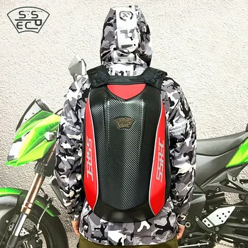 Универсален мотоциклет раница от въглеродни влакна, За мъже и жени, за мотокрос, Картинг чанта за съхранение на Мотоциклетни каски, чанти с твърд корпус