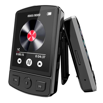 Преносим MP3 плейър, спортна клипса, Walkman бутон, Bluetooth-съвместими 5,2-инчов музикален плеър, 1,8-инчов екран с електронна книга FM радио