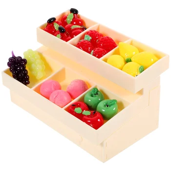 Миниатюрни играчки за хранене на рафтовете Украса за рожден ден момичета Мебели и аксесоари