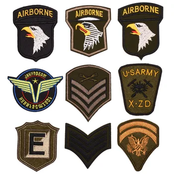 9шт Армия военна нашивка с бродерии, щампи за орле САЩ за раница с дрехи, тактически армейските икони 