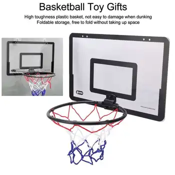 Малък комплект баскетболни на пръстените, може да се настрои на врати, подвесное баскетболното пръстен и мрежа за игри на закрито за деца