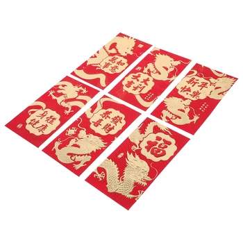 Червени Пликове Годината На Дракона Червени Пакети Пликове С Пари На Късмет Коледни Джобни Подаръци